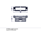 łącznik 3F XTS21-3 prosty biały