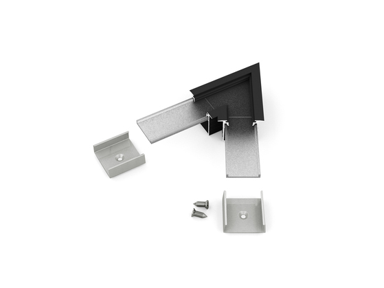 łącznik LINEA-IN20 60st czarny anod. /op