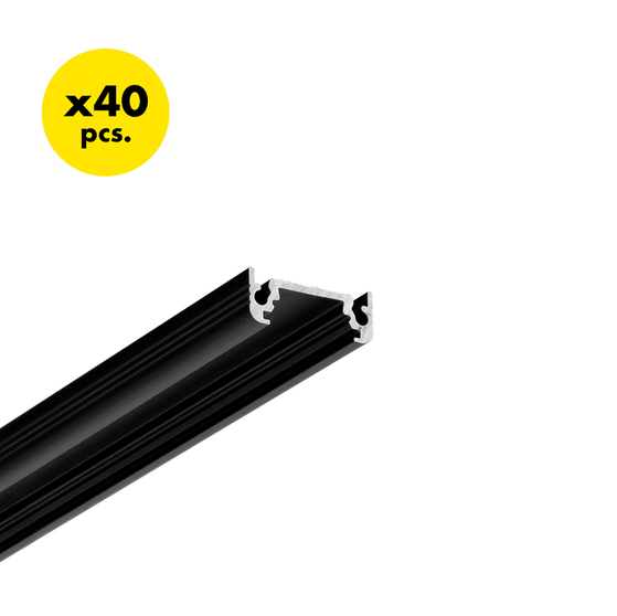 profil LED SURFACE10 BC/UX 2000 czarny anod. [40szt]
