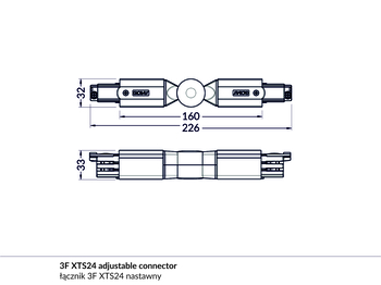 (EOL) łącznik 3F XTS24-2 nastawny czarny