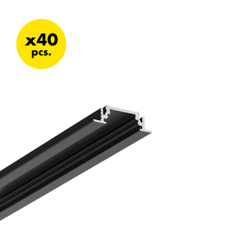 profil LED GROOVE10 BC/UX 2000 czarny anod. [40szt]