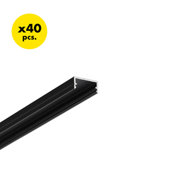 profil LED BEGTON12 J/S 2000 czarny anod. [40szt]