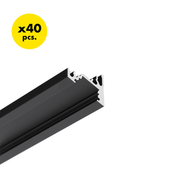 profil LED CORNER10 BC/UX 2000 czarny anod. [40szt]